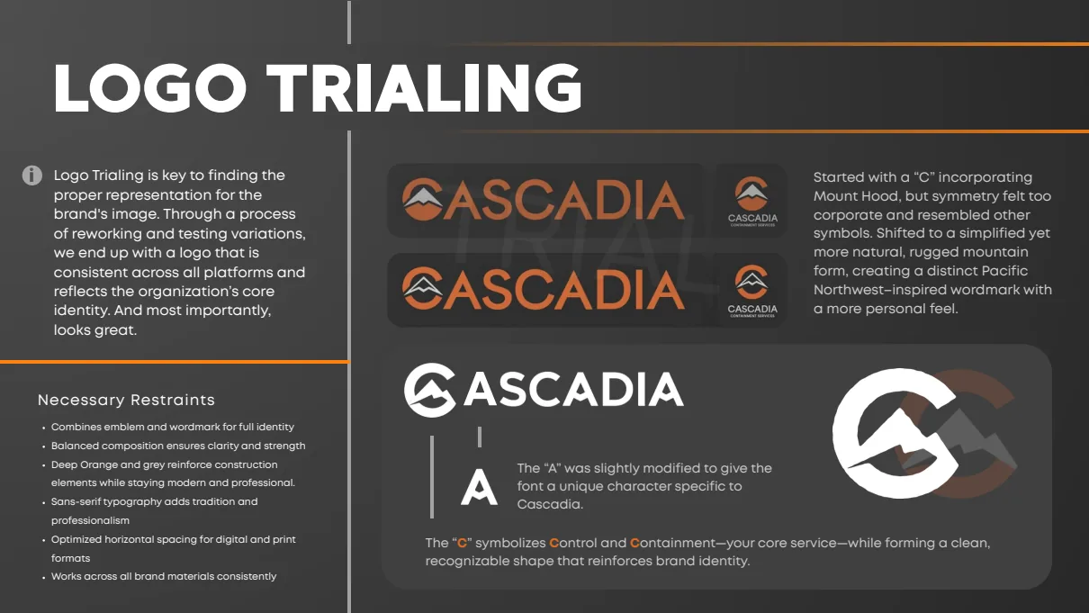 Cascadia logo development
